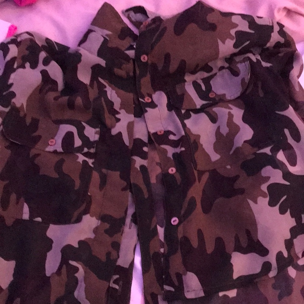 Truth Camouflage Sheer Top